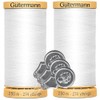 Gutermann Natural Cotton Thread 50wt (274yd/250m Each) 2-Pack Bundle with