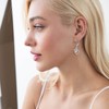 Oskani Heart Birthstone Dangle Earrings for Women, 925 Strlings Silver