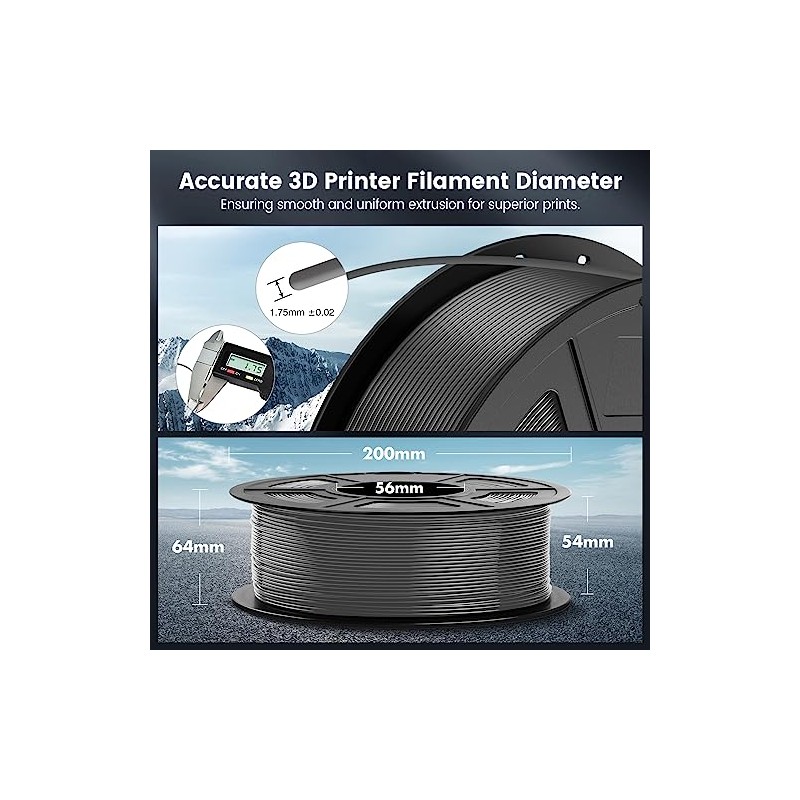 SUNLU PLA 3D Printer Filament PLA Filament 1.75mm, Neatly Wound