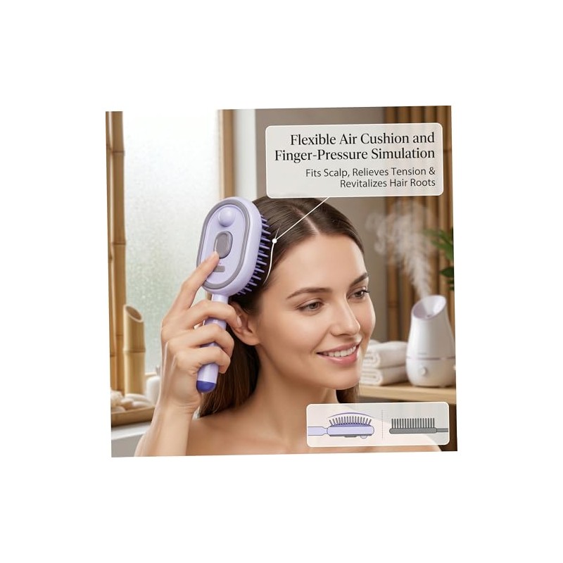 Alisadores de vapor para cabello, cepillo alisador de cabello a