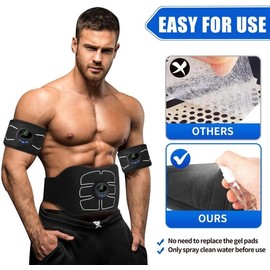 Electronic Muscle Stimulator, Abs Stimulator Muscle Toner, Ab Machine Trainer for All Body, Fitness Strength Training Workout Equipment for Men and Women