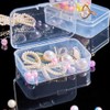suaywo Pack of 12 Transparent Small Storage Boxes Plastic Mini