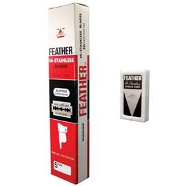 FEATHER Extra Rostfrei 100 Doppelseitige Rasierklingen, 170 g