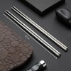 PARENCE.- Set di 4 bacchette in acciaio inox - Lunghezza