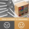 Wooden Marker Organizer for Desk, Hold 144 Markers with 9