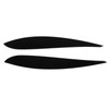 2Pcs Front Headlight Eyebrow Eye Lid Cover Trim Glossy Black