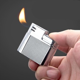 Laicengo Vintage Trench Lighter, Cool Copper Lighter, Butane Refillable Lighter, Soft Flame Lighter for Men Husband (Fuel Not Included)