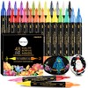 Art+soul Acrylic Pens 48/72 Colors, Pack of 24/36 Dual-Tip Acrylic