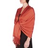 Sakkas Large Soft Silky Pashmina Shawl Wrap Scarf in Solid