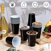 mwellewm 150 Pack Black Cups 16 oz Disposable Plastic Party