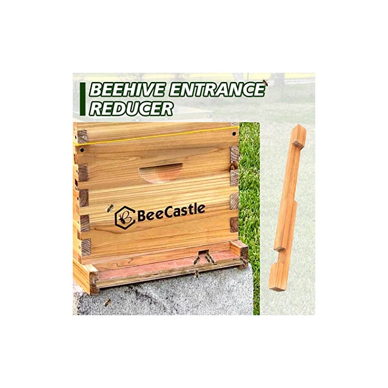 BeeCastle Beehive Entrance Reducer 8 Frame Wood Hive Beeswax Coated