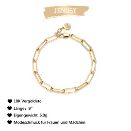 Jenosy 14K Gold-Plated Bracelet Women's Gold, Stainless Steel