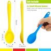 4 cucharas pequeñas de silicona multicolor antiadherentes de cocina, cuchara