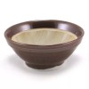 Made in Japan Japanese 6"D Ceramic Brown Suribachi Mortar Bowl