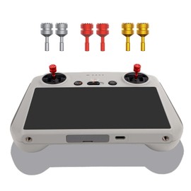 Hensych 1Pair 2g Aluminum Alloy Joystick for Mini 3 Pro with Screen Remote Control Thumb Rocker Stick Detachable Joystick Rod for D-J-I RC Accessories(Titanium)