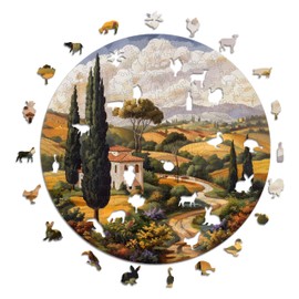 Iconic Puzzles - Tuscany, Italy, 100% Sustainable Wooden Jigsaw Puzzle, Gifts for Children and Adults, Large, 600 Pieces