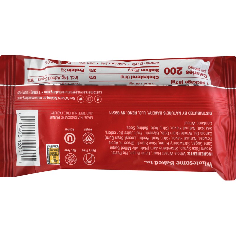 Natures Bakery Nature's Bakery Bar Fig Whole Wheat Strawberry 12Ct