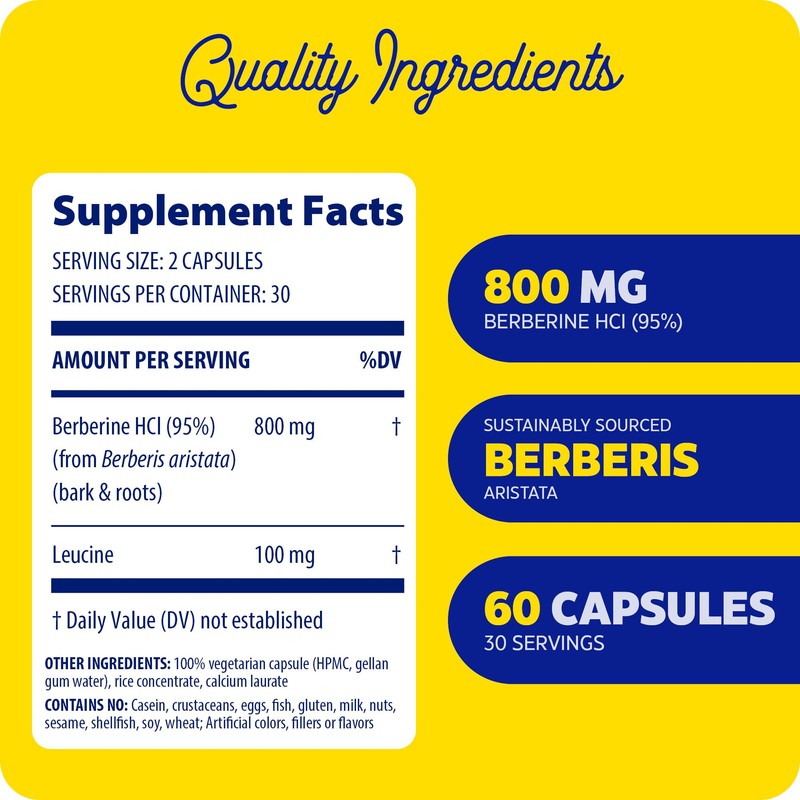 Enzymedica Berberine 800 mg – Vegan Capsules for Metabolic Support