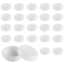 Biaungdo 24 Pack 1.5 Inch Wrought Iron Patio Furniture Feet, Patio Furniture Seating Glides, Round Outdoor Chair Leg Floor Protectors, End Cap Feet Inserts (White)