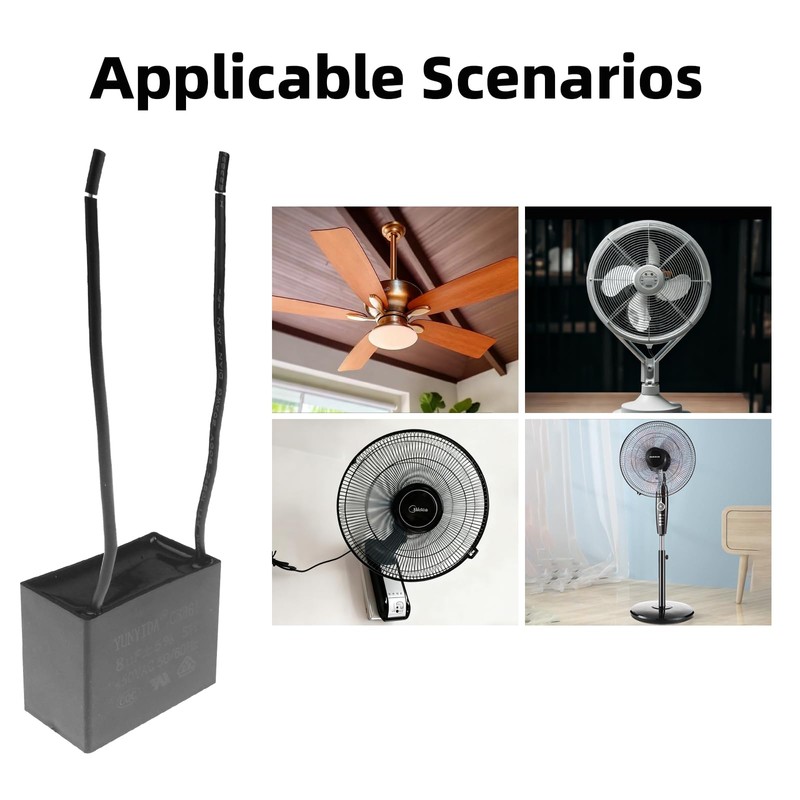 Yetaida CBB61 Ceiling Fan Capacitor, 8uf 450V AC Fan Capacitor