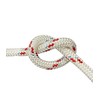 Yacht Braid Premium Polyester Rope 7/16 inch, White with Red