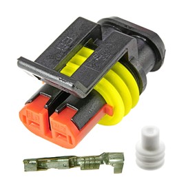 Ballenger Motorsports - 2 Way Tyco Super Seal 1.5 Connector Kit for High Power Relay Connection