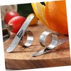 iplusmile 1Set Ergonomic Stainless Steel Orange Peeler Rustproof Citrus Peelers