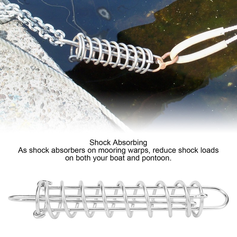 Mooring Spring 6 X 370mm 316 Stainless Steel Mooring Spring