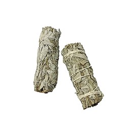 Juicy Spicy California White Sage Bundle for Energy Cleansing [2 Pack] (4 Inch)
