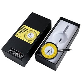 Accusize Industrial Tools 0-1mm x 0.01mm Plain Back IP54 Shockproof Metric Dial Indicator Premium Grade, P900-S002