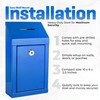 Metal Donation Box-Suggestion Box with Slot and lock-Cash Lock box