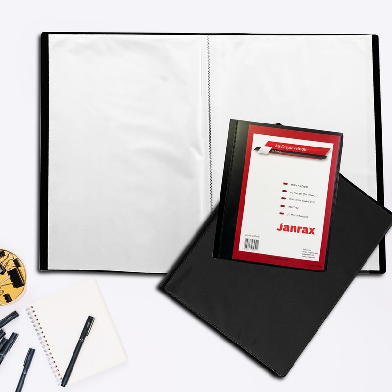 Janrax Presentation Display Book (A3 (40 Pockets))
