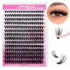Eyelashes, Individual, Cluster for Eyelash Extension, 40P, 0.07, D-curl, Mixed,