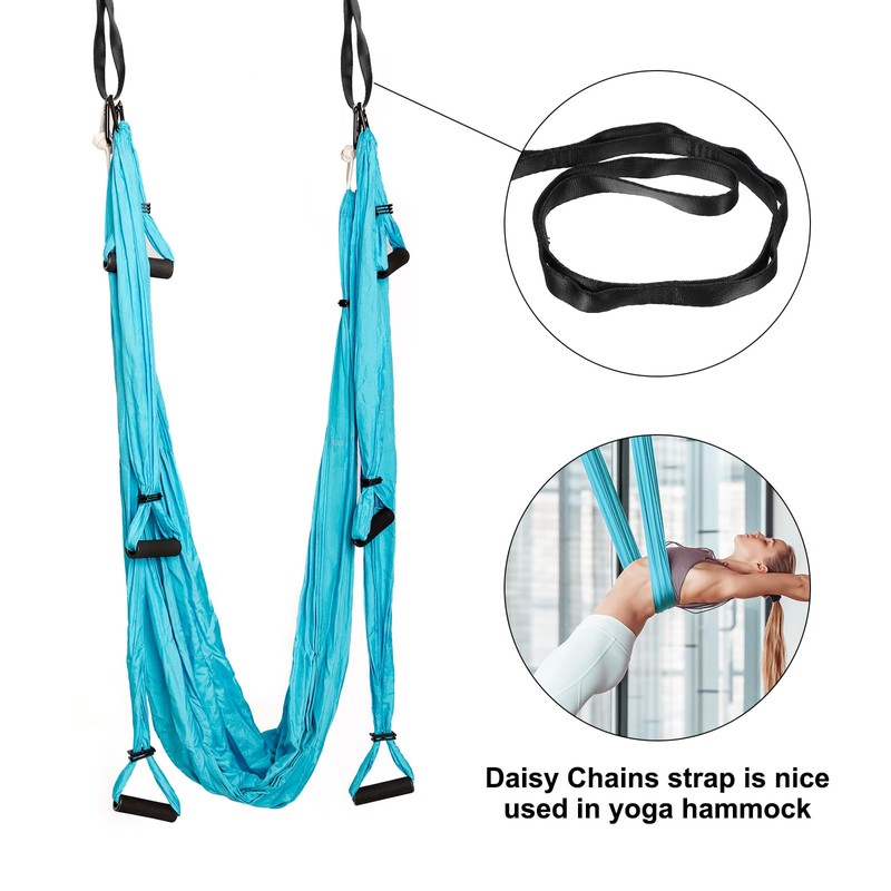 PATIKIL 22KN Adjustable Daisy Chain Yoga Extend Belt 1.8M, 2