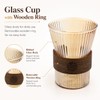 DECHOUS Amber Glass Toothbrush Holder Cup for Bathroom