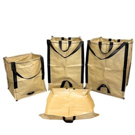 DURASACK 4-Piece Heavy Duty All-Purpose Tote Bags and Potting Mat, Khaki