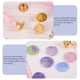 Kit de sellos de cera, kit de de timbre con Sello de flor de cerezo de latón para invitación de boda, y decoración de paquete de vino