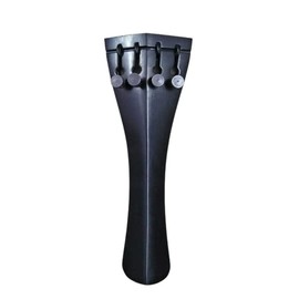 MUSICAL STRING Violin Tailpiece Ebony wood Hill Model BUILT IN PUSH ADJUSTER 4/4, Black, Full (59)