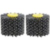 ZPJWYME 2 x Nylon Brushes #120 Grit Polishing Brush Black
