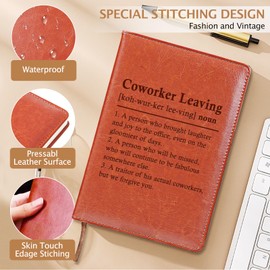 LBWCER Coworker Leaving Gifts for Women Men,Coworker Leather Journal Notebook,New Job Gifts,Coworker Birthday Gift (Coworker Leaving)