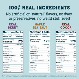 Seven Sundays Sunflower Cereal, Variety Pack, 8 Oz Bag (Pack of 3), Grain & Gluten Free, Upcycled Protein, Maple Sea Salt, Real Berry, Real Cocoa