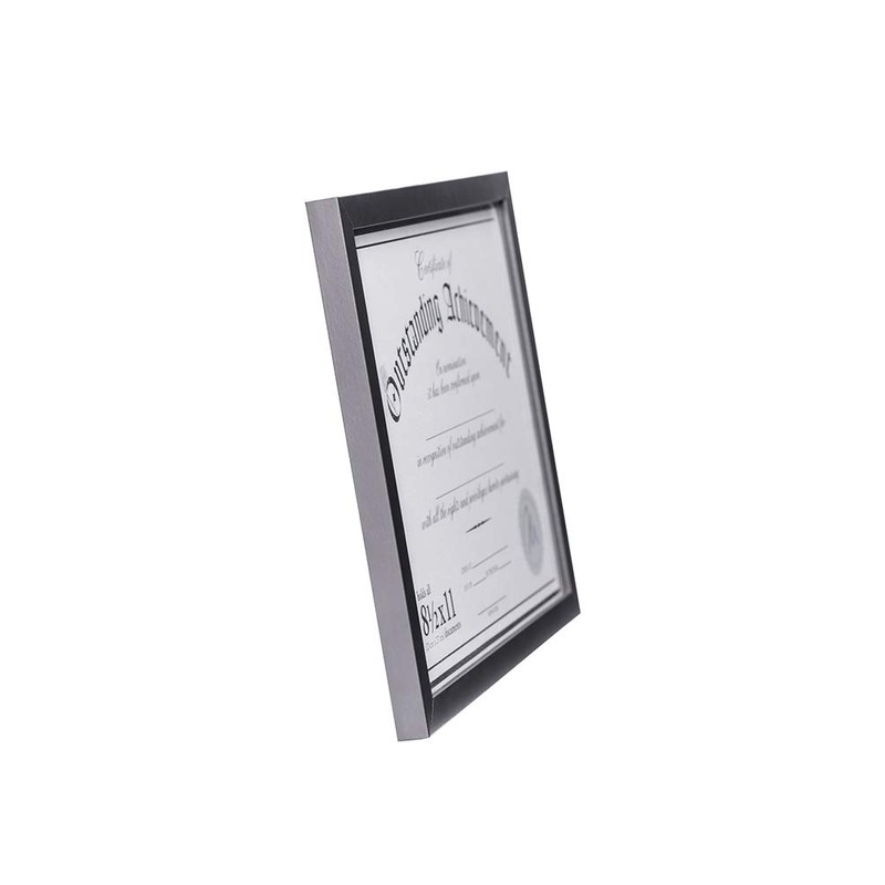 Malden International Designs Wooden Document Frame, 8.5x11, Black