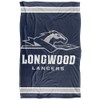 Longwood University Lancers Blanket, 36"x58" Primary Logo Stripes, Silky Touch