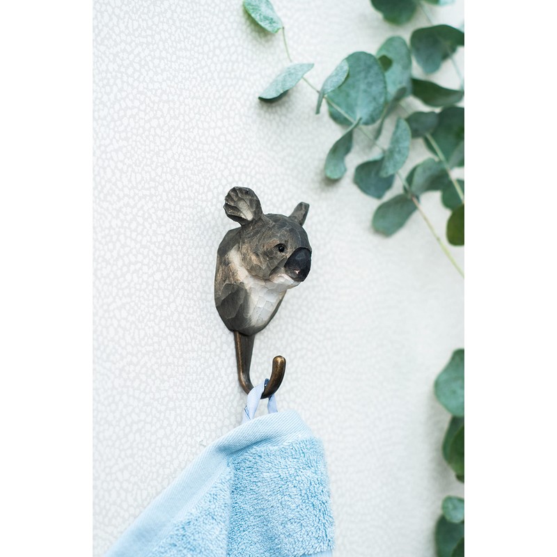 WILDLIFEGARDEN Wildlife Garden Hand Carved Hook Koala