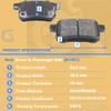 GuuYebe 4 PCS Rear Brake Pads Kit, For Honda 2013-2017