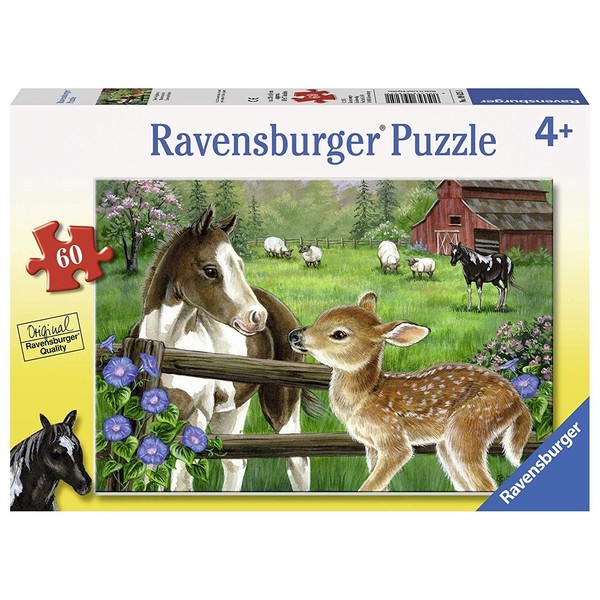 Ravensburger New Neighbors 60 Piece Jigsaw Puzzle for Kids – Every Piece is Unique, Pieces Fit Together Perfectly
