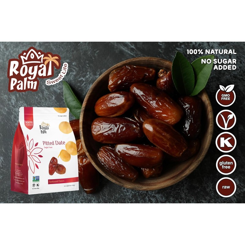 Royal Palm Deglet Noor Dates 16oz (Pack of 1) -