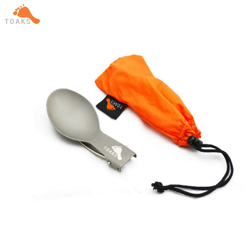 TOAKS Titanium Folding Spoon Outdoor Camping Cutlery SLV-07