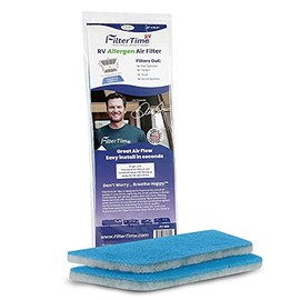 FilterTime RV FT-616 Allergen RV Air Filter 6”x16” AC Filter Replacement for Coleman Mach (2 filters per pack) MERV 6 Replaces Original Air Filter