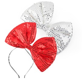 Comott Large Butterfly Hair Bow Headband for Women,Bohemian Butterfly Hair Clip for Girls，Hair clip suit for Kids in Christmas,Children's Day Gift Pack of 2